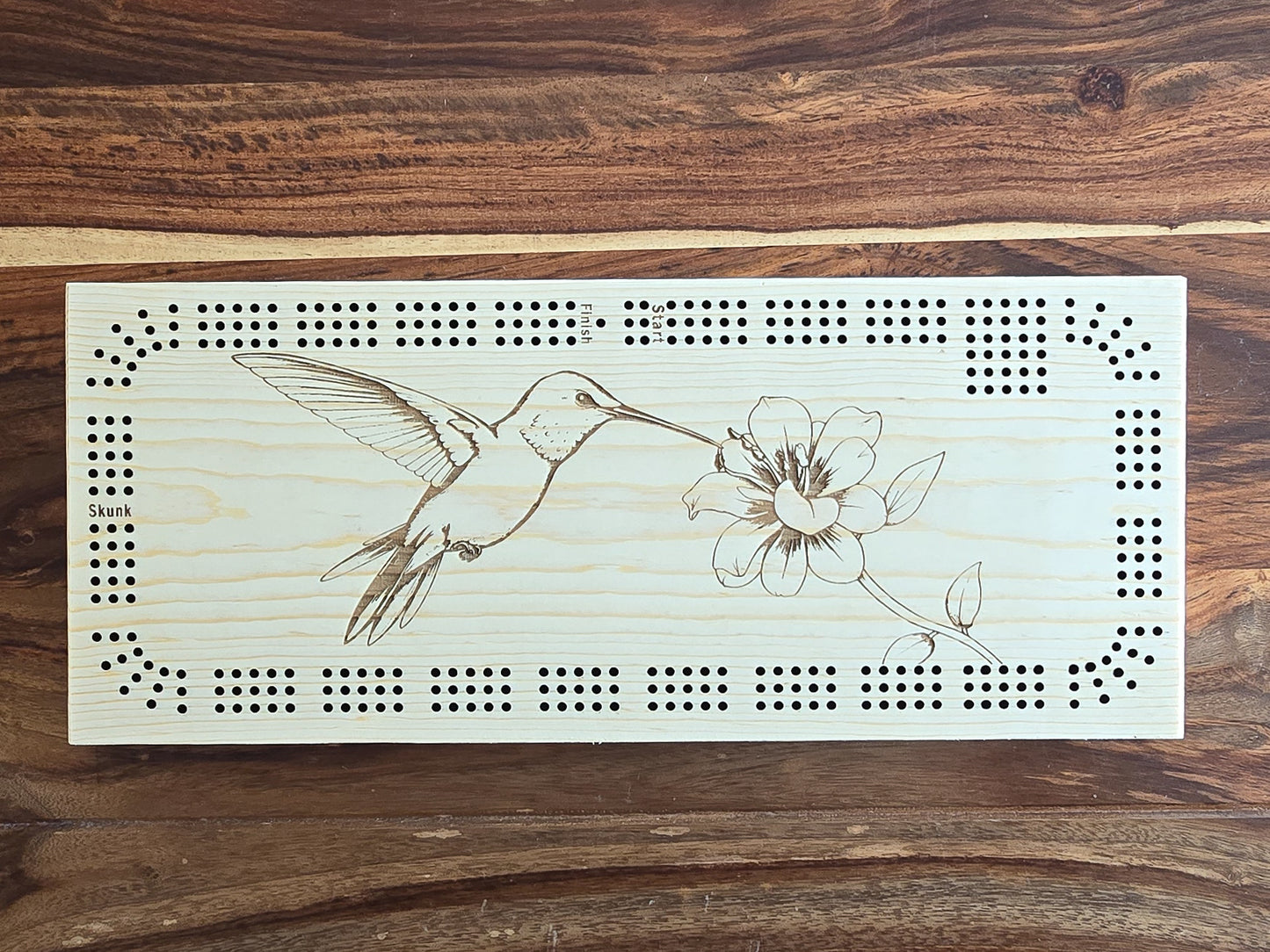 Hummingbird, 3 Track Cribbage Board