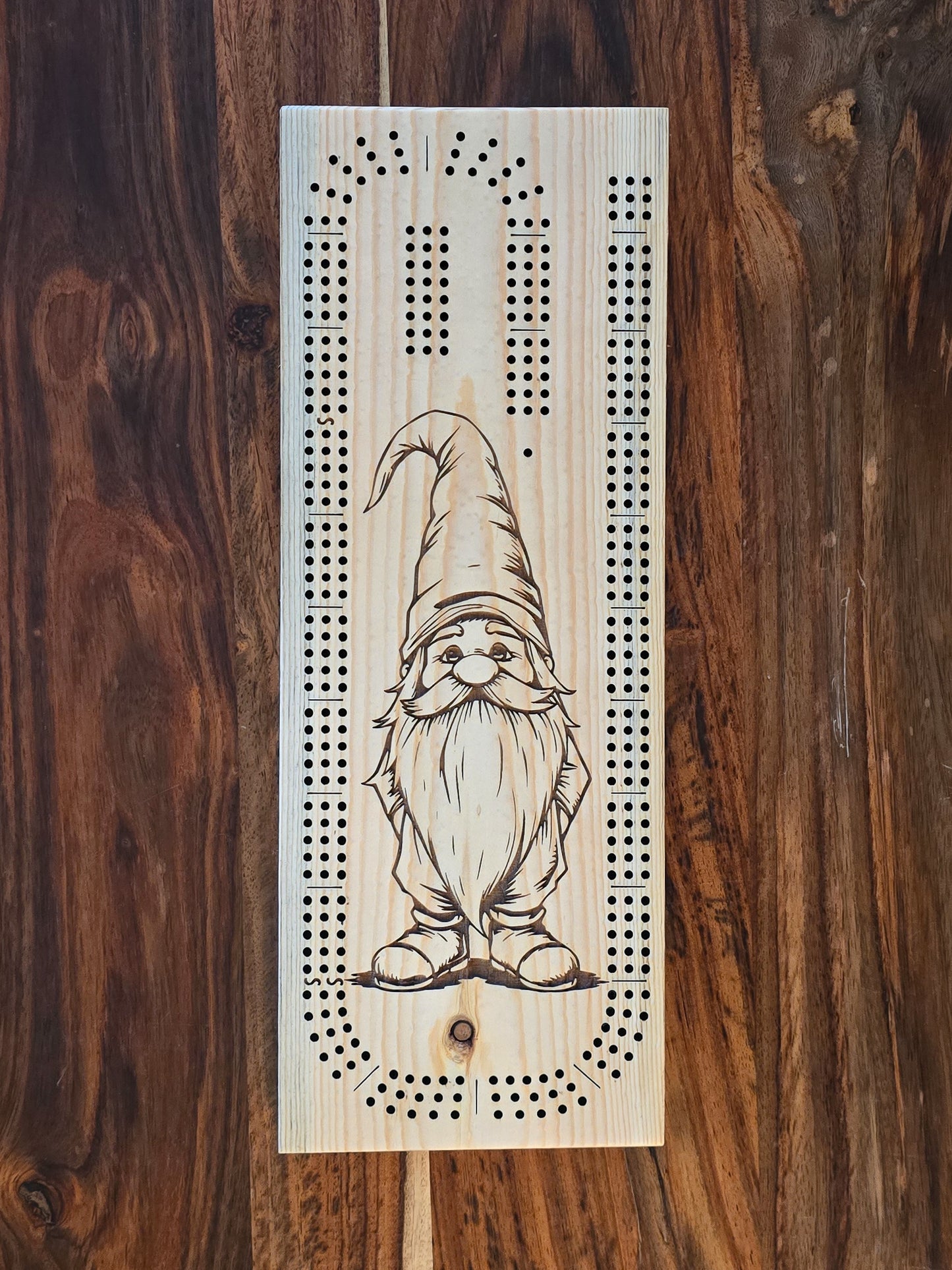 Gnome, 3 Track Cribbage Board