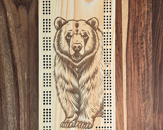 Bear, 3 Track Cribbage Board
